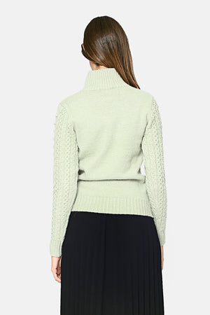 Sweater High neck fancy knit