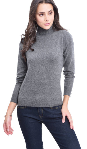 TURTLENECK BASIC SWEATER WITH BUTTONS ON SLEEVES