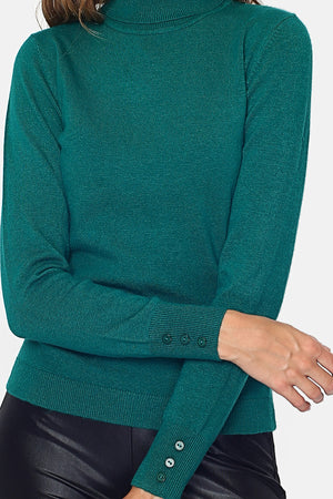 TURTLENECK SWEATER WITH BUTTONS ON CUFFS