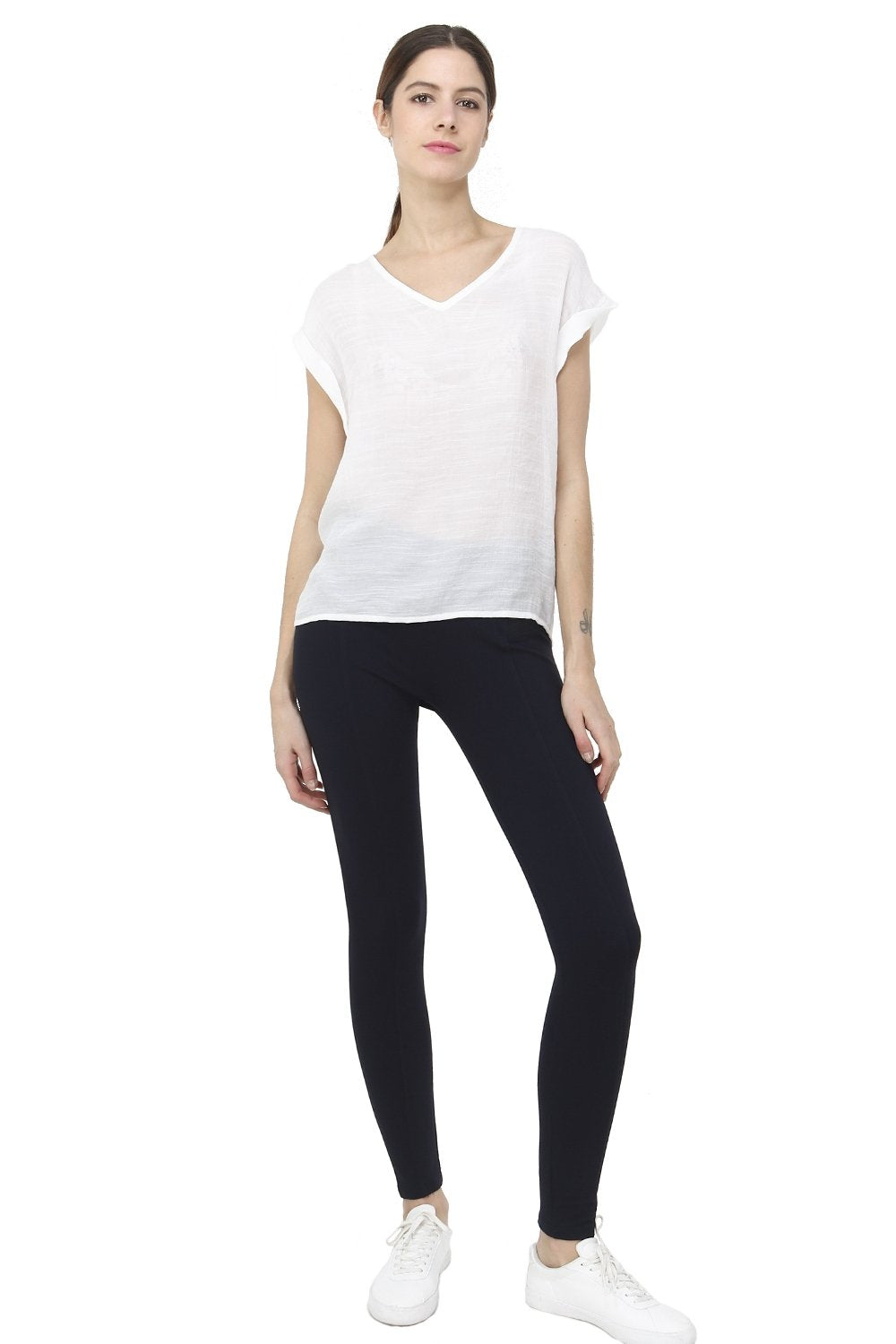 SLIM FIT PANT WITH ELASTIC WAIST BAND