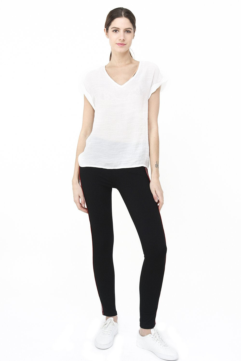 SLIM FIT PANT WITH BI-COLORS SIDE STRIPS