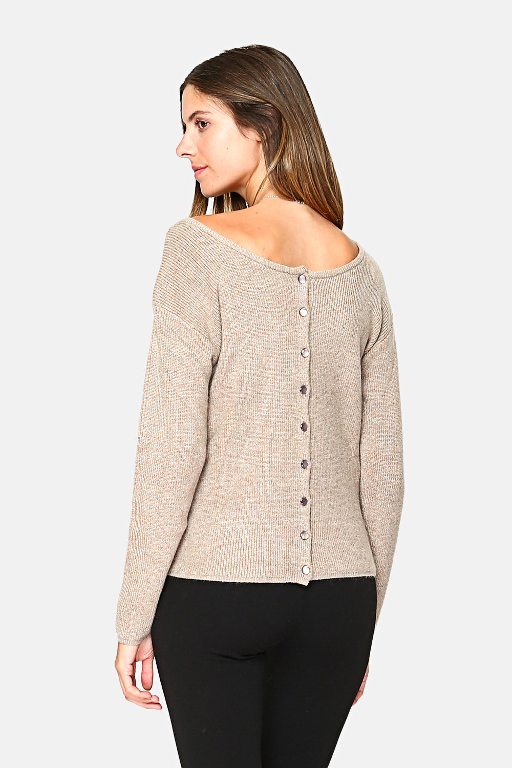Pearl buttoned cardigan to wear in two ways