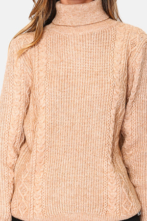 HEAVY KNIT TURTLENECK SWEATER